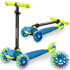 Ricokids Loco kolmerattaline roller, sinine ja roheline цена и информация | Самокаты | kaup24.ee