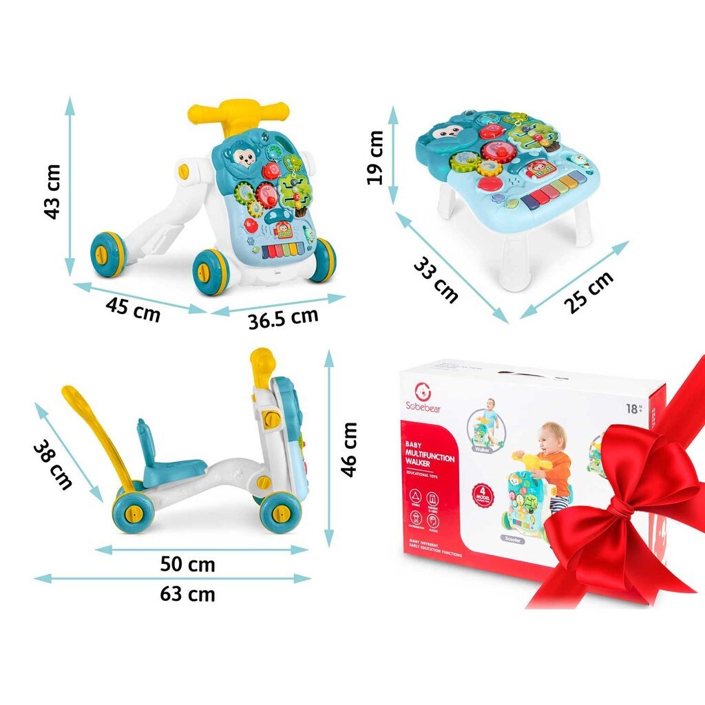 Ricokids 4-in-1 treeninglaud, roheline hind ja info | Imikute mänguasjad | kaup24.ee