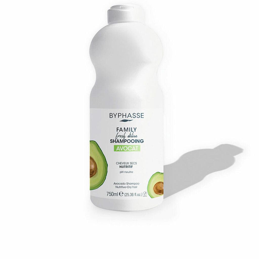 Toitev šampoon Byphasse Family Fresh Delice Kuivad juuksed Avokaado (750 ml) hind ja info | Šampoonid | kaup24.ee