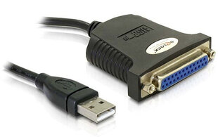 Delock, USB-A/D-Sub 25-pin, 0.8 м цена и информация | Кабели и провода | kaup24.ee