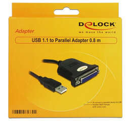 Delock, USB-A/D-Sub 25-pin, 0.8 м цена и информация | Кабели и провода | kaup24.ee