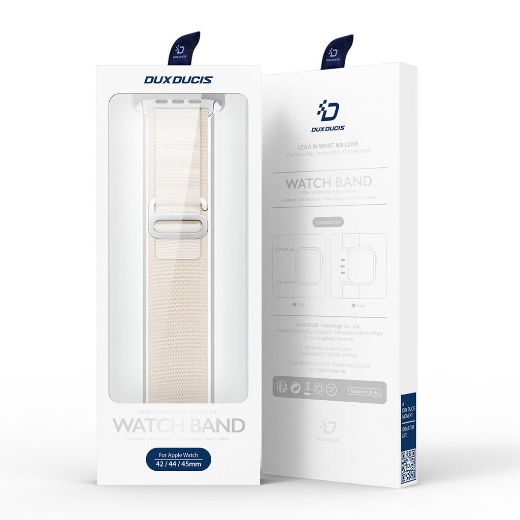 Dux Ducis Velcro Sports Strap GS Version, White hind ja info | Nutikellade ja nutivõrude tarvikud | kaup24.ee