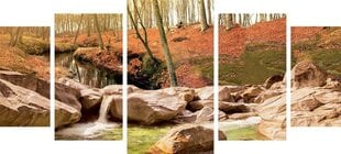 Репродукция из пяти частей Осень цена и информация | Картины, живопись | kaup24.ee