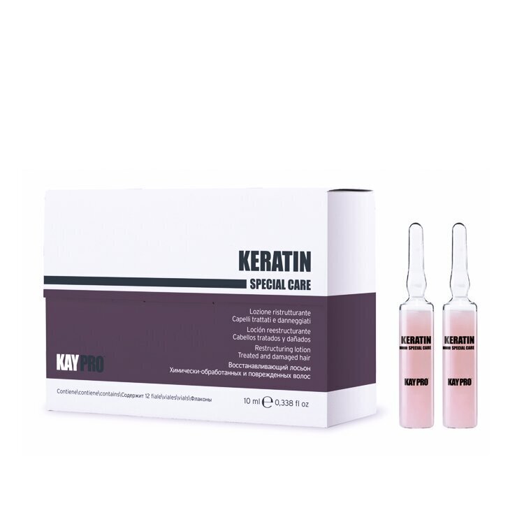 Keratiiniga losjoon kahjustatud juustele KayPro, 12x10 ml hind ja info | Maskid, õlid, seerumid | kaup24.ee