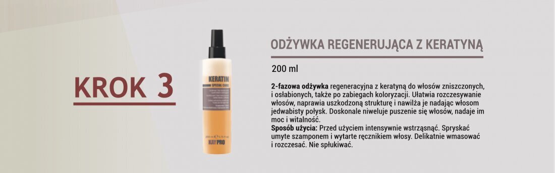 Restruktureeriv toode lõhenenud otste jaoks keratiiniga KayPro, 100 ml hind ja info | Maskid, õlid, seerumid | kaup24.ee