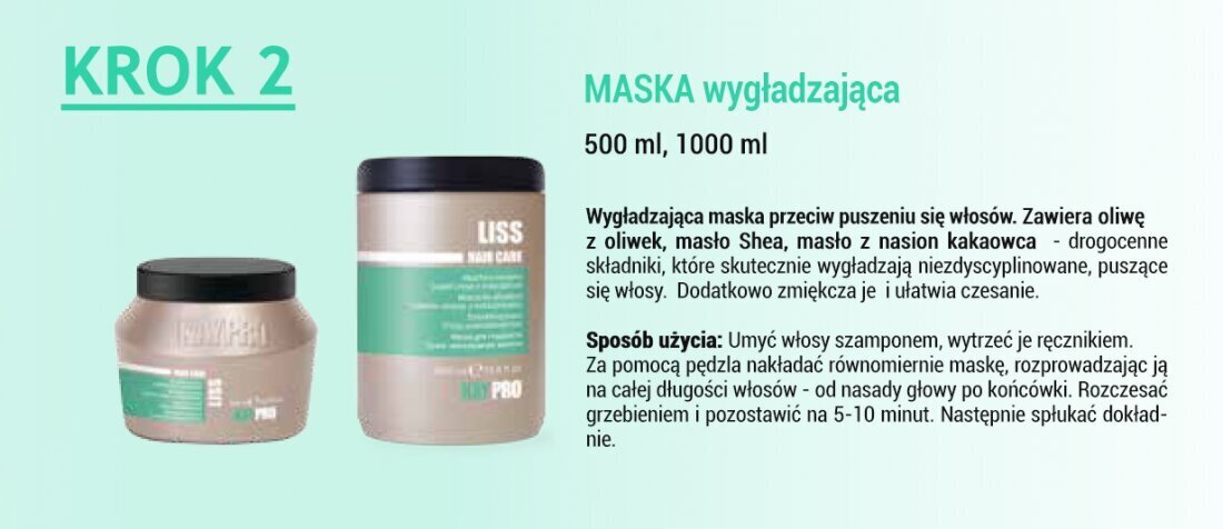 Rahustav mask lokkis juustele KayPro soothing milk liss, 1000 ml цена и информация | Maskid, õlid, seerumid | kaup24.ee