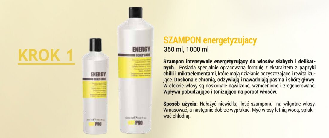 Energiat andev šampoon nõrkadele õhukestele juustele KayPro, 350 ml hind ja info | Šampoonid | kaup24.ee