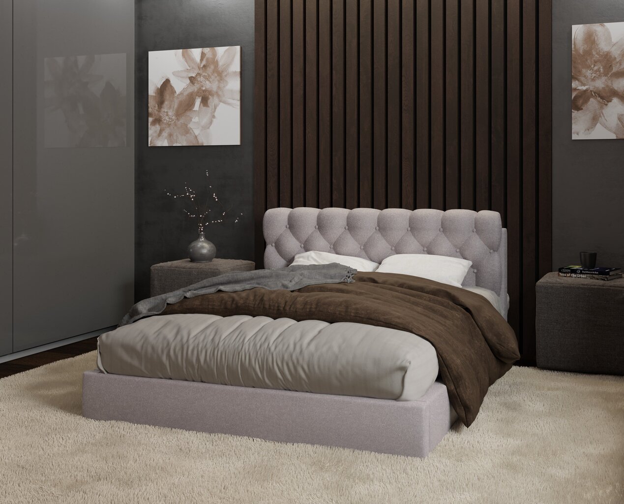 Queen voodi, 180x200cm, hall hind ja info | Voodid | kaup24.ee