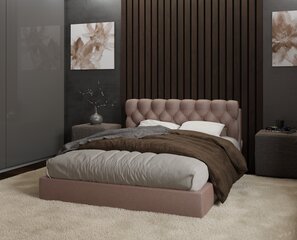 Queen voodi, 140x200cm, pruun hind ja info | Voodid | kaup24.ee