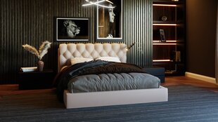 THRONE voodi, 160x200 cm, beež hind ja info | Voodid | kaup24.ee