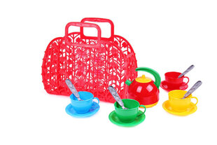 Корзинка с набором посуды для кукол Technok цена и информация | Игрушки для девочек | kaup24.ee