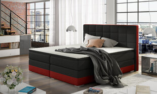 Кровать Damaso, 140х200 см, черная/красная цена и информация | Кровати | kaup24.ee