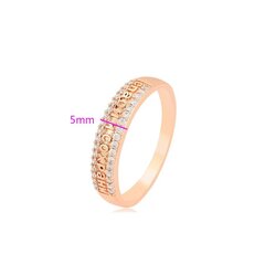 Позолоченное кольцо со сверкающим цирконом. цена и информация | Кольцо | kaup24.ee