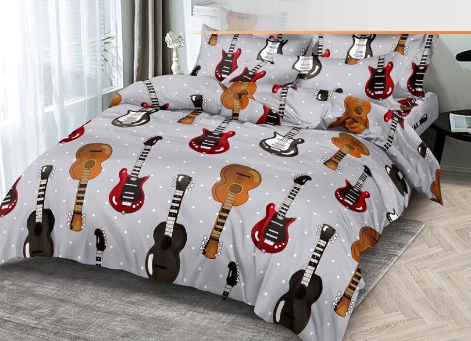 Kitarridega voodipesukomplekt, 140x200 hind ja info | Voodipesukomplektid | kaup24.ee