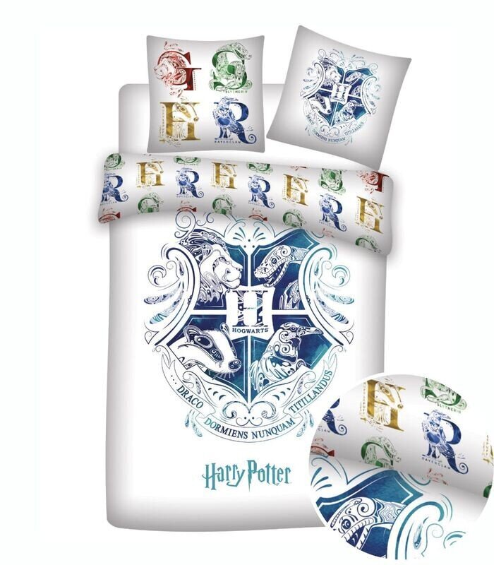 Harry Potter puuvillane voodipesu lastele 200x140cm цена и информация | Beebide ja laste voodipesu | kaup24.ee
