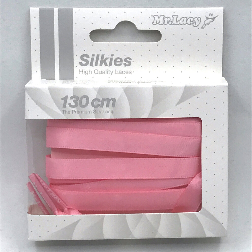 Mr.Lacy Silkies lapikud kingapaelad, roosa, siid, 130 cm hind ja info | Rõivaste ja jalatsite hooldus | kaup24.ee