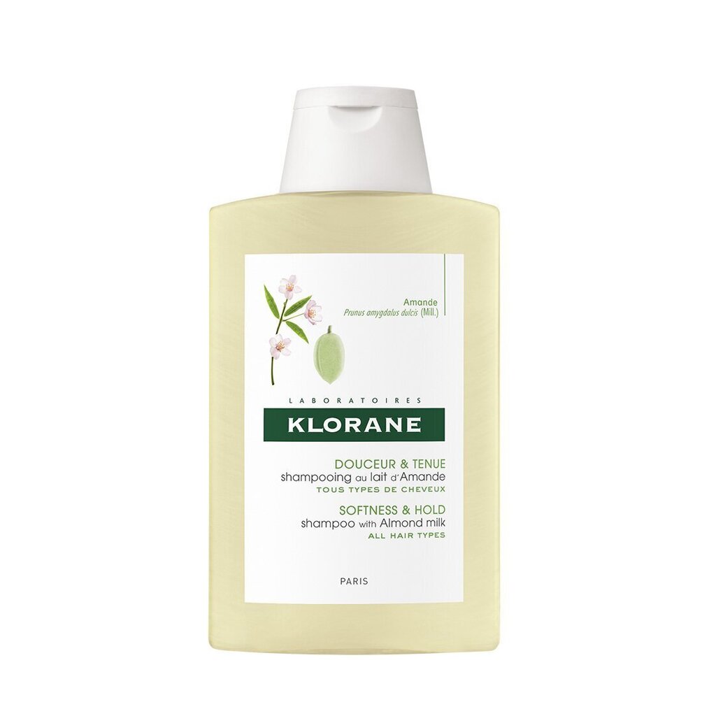 Mandli ekstraktiga kohevust andev šampoon Klorane 200 ml цена и информация | Šampoonid | kaup24.ee