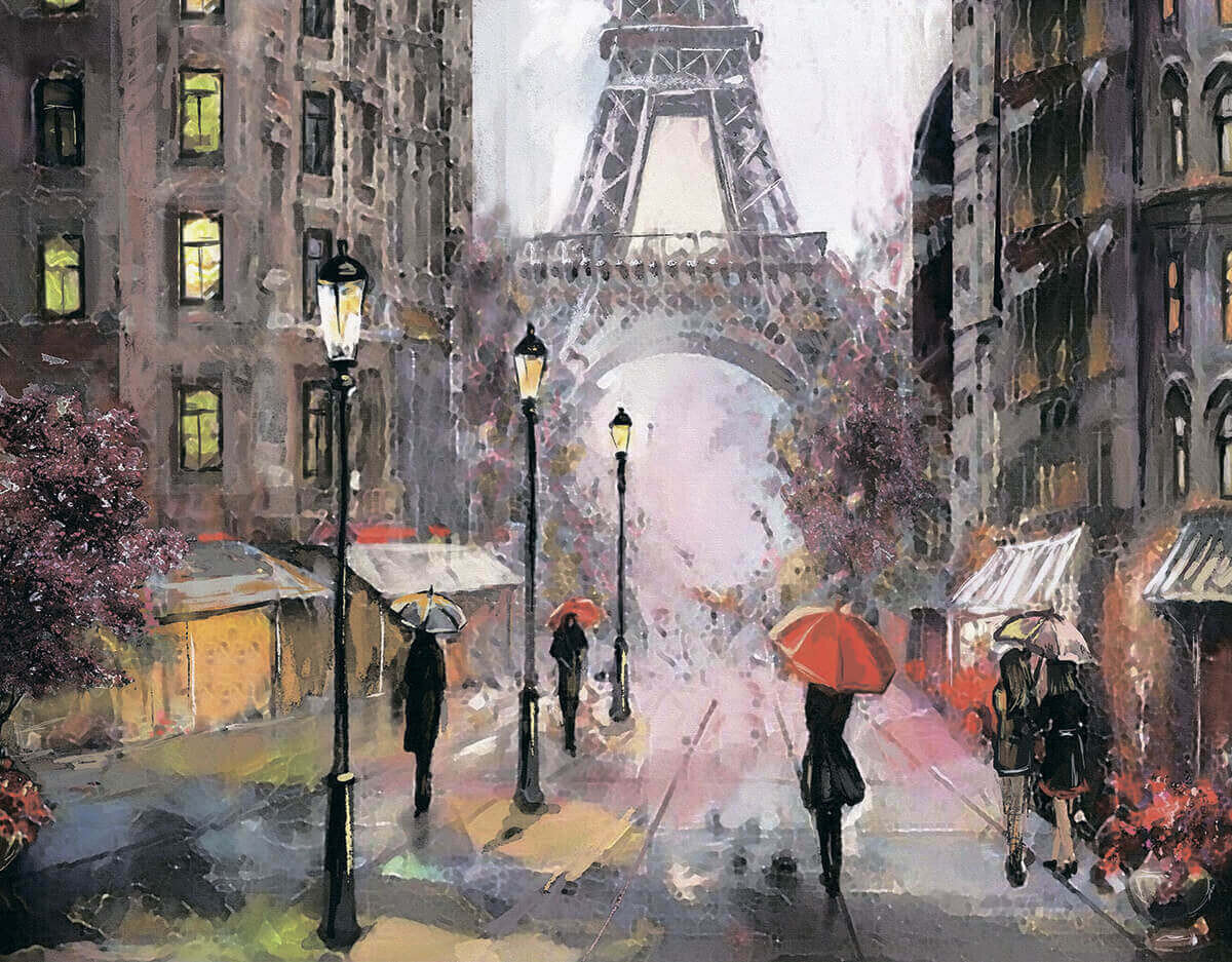 Teemantmaalid TM Värvikas - LG249e Paris in the Rain 40x50 cm цена и информация | Teemantmaalid, teemanttikandid | kaup24.ee