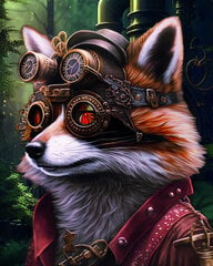 Teemantmaalid TM Värvikas - LG330e Steampunk racoon 40x50 cm hind ja info | Teemantmaalid, teemanttikandid | kaup24.ee