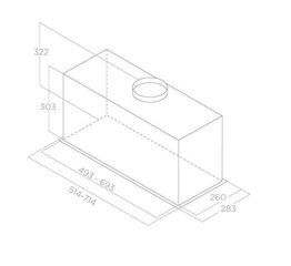 Elica LANE GR / A / 72 цена и информация | Вытяжки на кухню | kaup24.ee