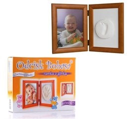 Рамка с глиной набор Baby HandPrint, коричневый цена и информация | Отпечатки для младенцев | kaup24.ee