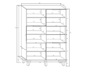 Riiul Sven 3D, must/valge hind ja info | Riiulid | kaup24.ee