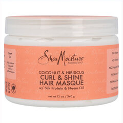 Капиллярная маска Shea Moisture Coconut &amp; Hibiscus Curl (340 g) цена и информация | Средства для укрепления волос | kaup24.ee