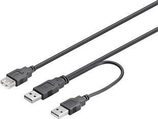 DELTACO, 2x USB A(M) - USB A(F), 30 cm hind ja info | Kaablid ja juhtmed | kaup24.ee