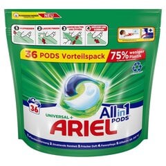 Ariel All-in-1 PODS Universal Pesukapslid, 36 Pesukorda цена и информация | Моющие средства | kaup24.ee