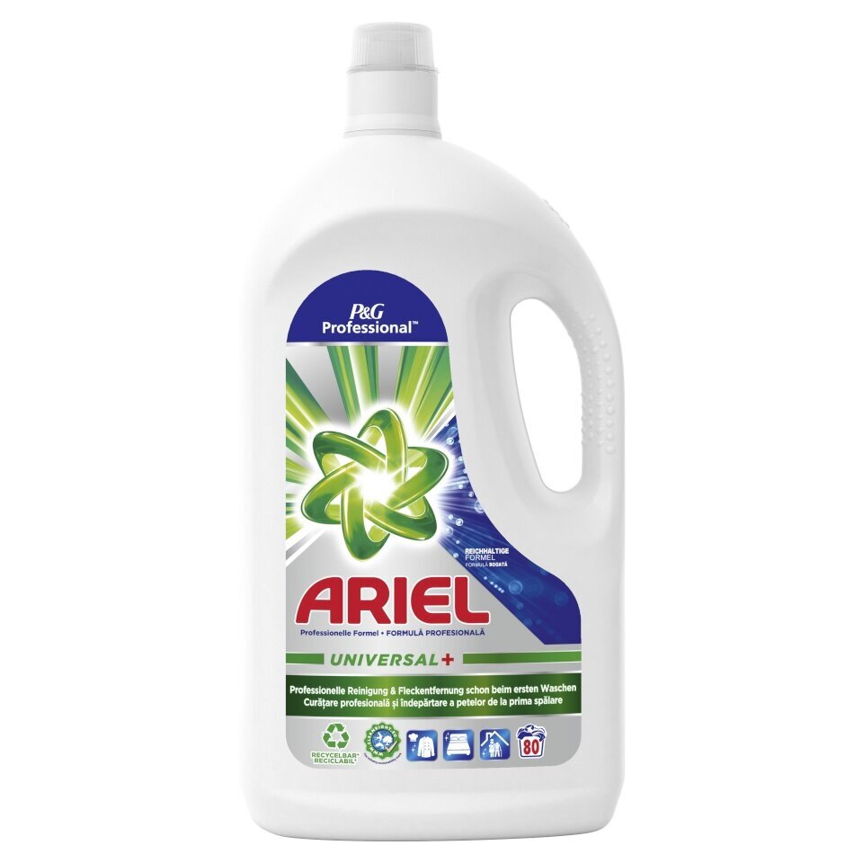 Ariel Professional Universal+ Liquid valgete kangaste pesemiseks, 4L, 80 pesukorda hind ja info | Pesuvahendid | kaup24.ee
