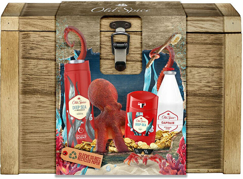 Kinkekomplekt Old Spice Deep Sea Treasure Chest hind ja info | Dušigeelid, õlid | kaup24.ee