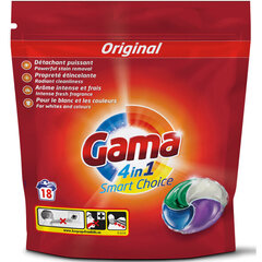 Gama 4in1 pesukapslid, 18tk hind ja info | Pesuvahendid | kaup24.ee