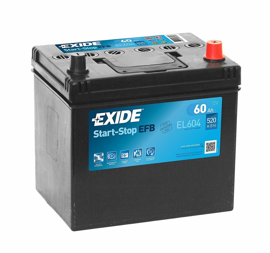 Aku EXIDE EL604 60 Ah 520 A hind ja info | Akud | kaup24.ee