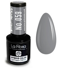 Hübriidlakk La Rosa 059 Light Gray, 9 ml цена и информация | Лаки для ногтей, укрепители для ногтей | kaup24.ee