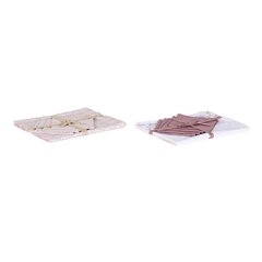 Скатерть и салфетки DKD Home Decor 150 x 150 x 0,5 cm Розовый Белый (2 штук) цена и информация | Скатерти, салфетки | kaup24.ee