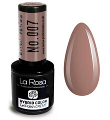 Hübriidlakk La Rosa 007 Dark Nude Pink, 9 ml hind ja info | Küünelakid, küünetugevdajad | kaup24.ee