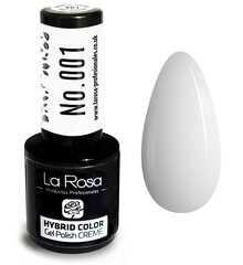 Гель-лак La Rosa Hybrid CREME White цена и информация | Лаки для ногтей, укрепители для ногтей | kaup24.ee