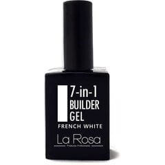 Hübriidlakk La Rosa 7 in1 Builder Gel French White UV/LED, 15 ml hind ja info | Küünelakid, küünetugevdajad | kaup24.ee