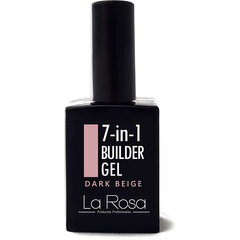 Hübriidlakk La Rosa 7 in1 Builder Gel Dark Beige UV/LED, 15 ml цена и информация | Лаки для ногтей, укрепители для ногтей | kaup24.ee