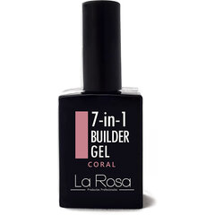 Hübriidlakk La Rosa 7 in1 Builder Gel Coral UV/LED, 15 ml цена и информация | Лаки для ногтей, укрепители для ногтей | kaup24.ee