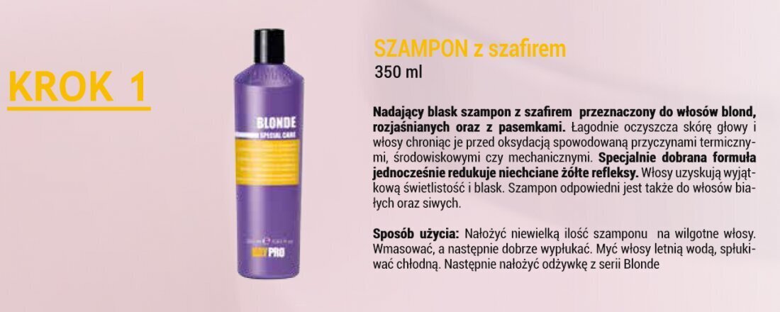 Šampoon blondidele ja värvitud juustele KayPro Brightening Blonde, 350 ml hind ja info | Šampoonid | kaup24.ee