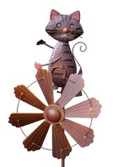 Скульптура ветра CAT цена и информация | Декорации для сада | kaup24.ee