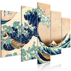 Seinapilt The Great Wave off Kanagawa, 5-osaline hind ja info | Seinapildid | kaup24.ee