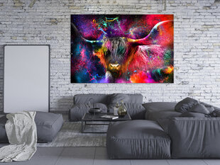 Seinapilt Colorful Bull, 1-osaline hind ja info | Seinapildid | kaup24.ee