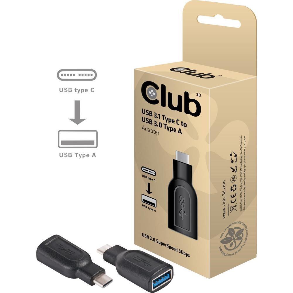 Club 3D USB 3.1 type C to USB 3.0 type A adapter цена и информация | USB jagajad, adapterid | kaup24.ee