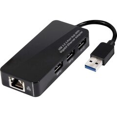 Club 3D USB 3.0 3-port hub with gigabit ethernet цена и информация | Адаптеры и USB-hub | kaup24.ee