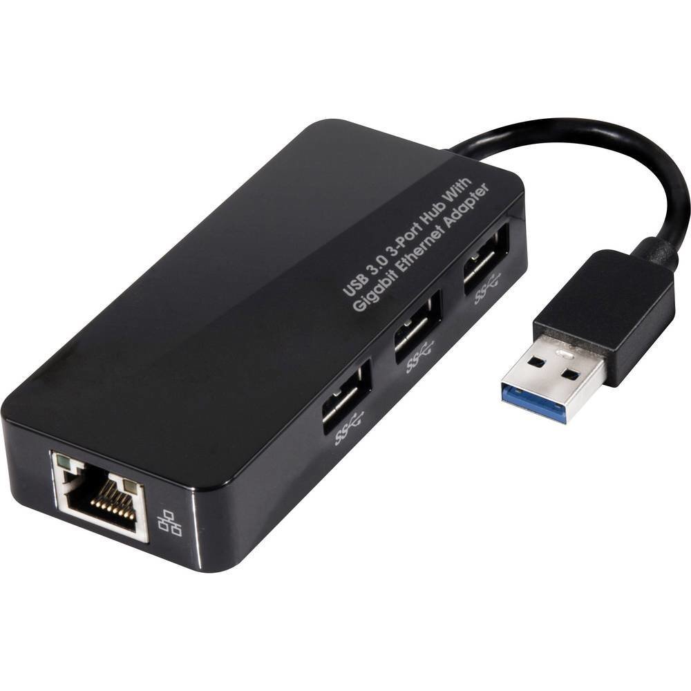 Club 3D USB 3.0 3-port hub with gigabit ethernet hind ja info | USB jagajad, adapterid | kaup24.ee