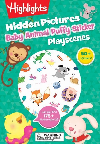 Baby Animal Hidden Pictures Puffy Sticker Playscenes hind ja info | Noortekirjandus | kaup24.ee