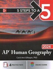 5 Steps to a 5: AP Human Geography 2024 цена и информация | Книги по социальным наукам | kaup24.ee