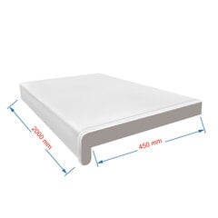 Подоконник PVC 450x2000 (белый) цена и информация | Пластиковые окна | kaup24.ee